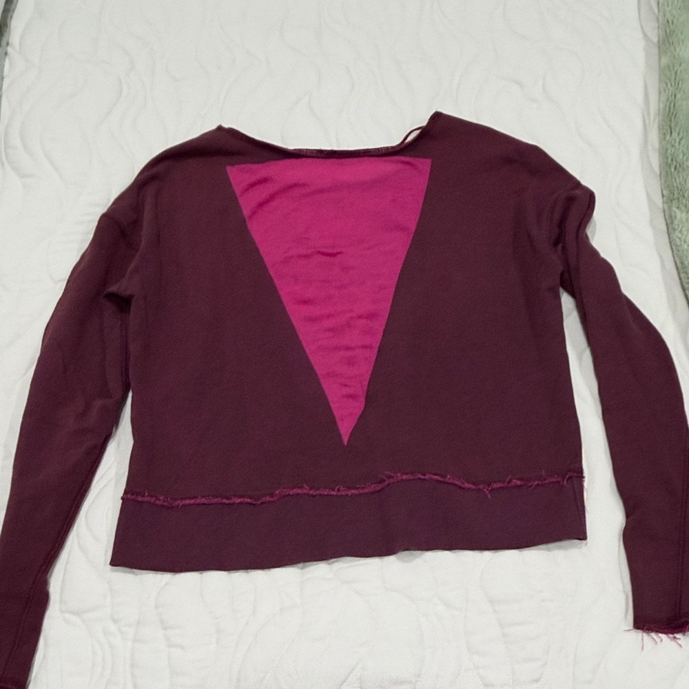 Fox Burgundy Heart Long Sleeve Shirt - Picture 3 of 3